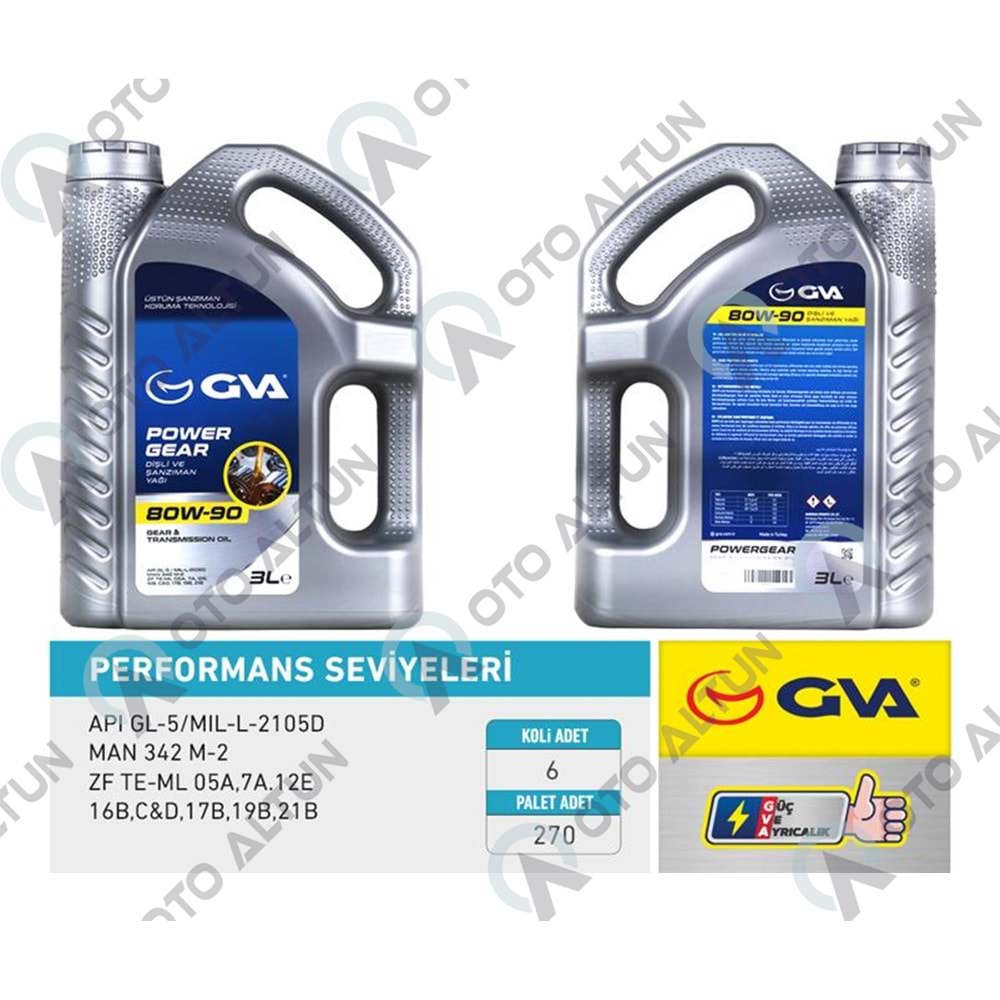 ŞANZIMAN YAĞI 80W90 3 LT