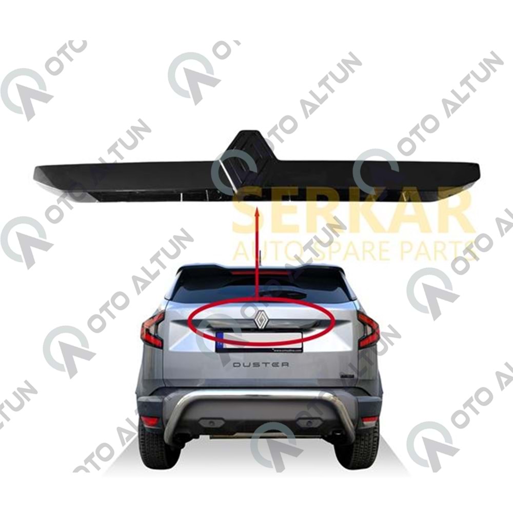 BAGAJ KAPAK ÇITASI RENAULT DUSTER **ARMASIZ-PARK SENSÖRLÜ-KAMERALI**