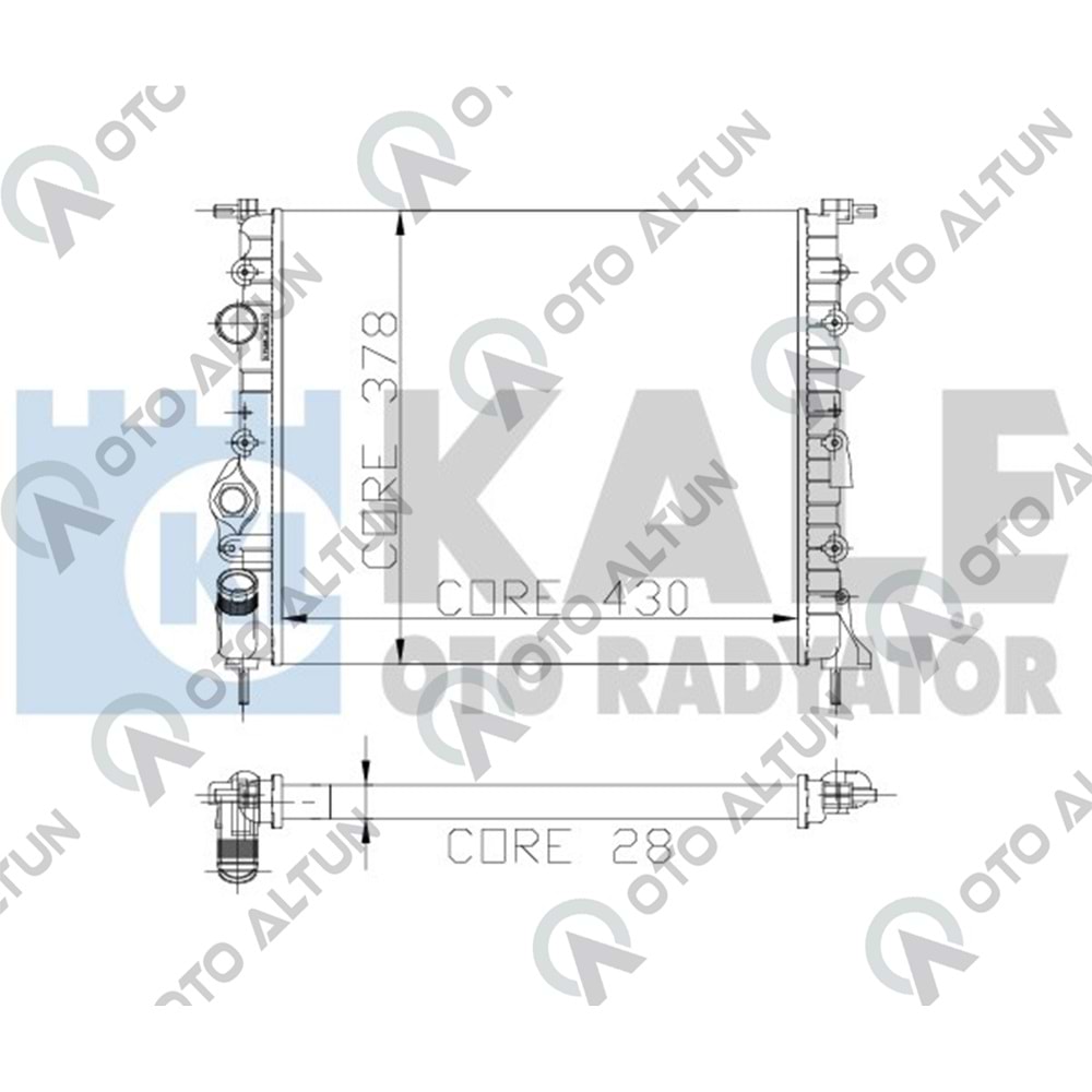 SU RADYATÖRÜ CLIO KNG DİZEL BENZİN 80120