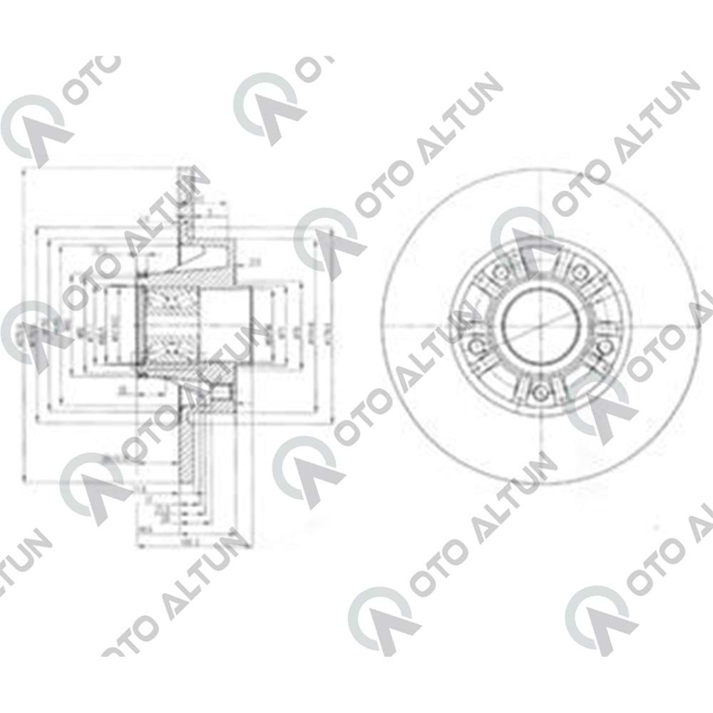 FREN DİSKİ ARKA RULMANLI TRAFIC II **ADET**
