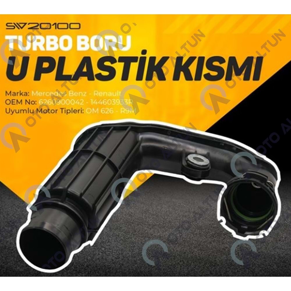 TURBO BORUSU R9M 1.6 DCI W205 OM626 **PLASTİK U**