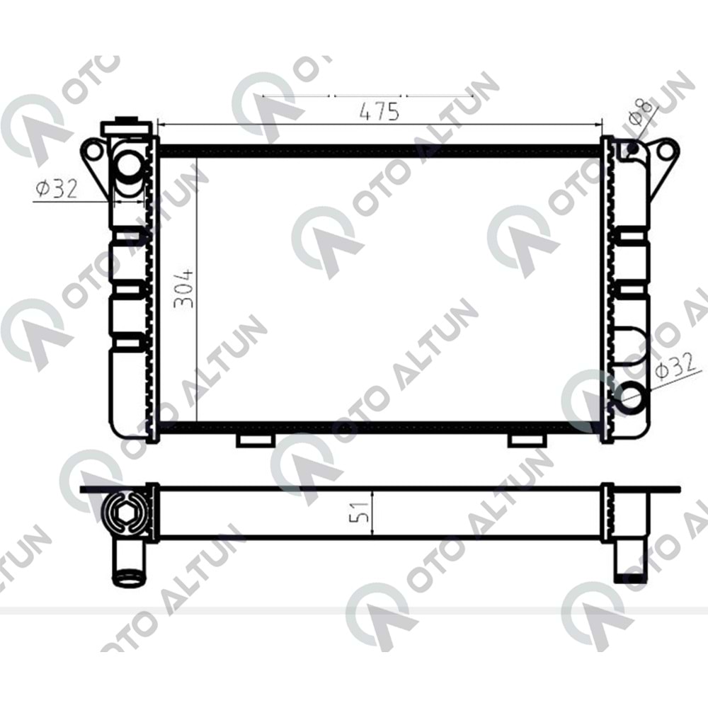 SU RADYATÖRÜ R12 **AL+PA** 3 SIRA