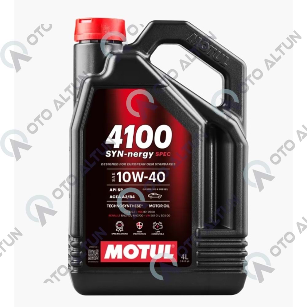 MOTOR YAĞI 10W40 4 LT 4100 SYN-NERGY SPEC
