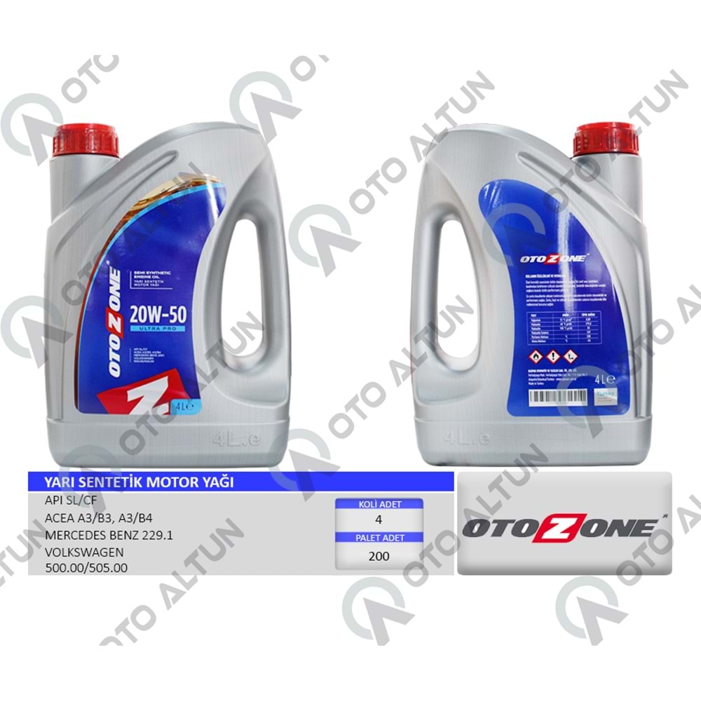 MOTOR YAĞI 20W50 3 LT