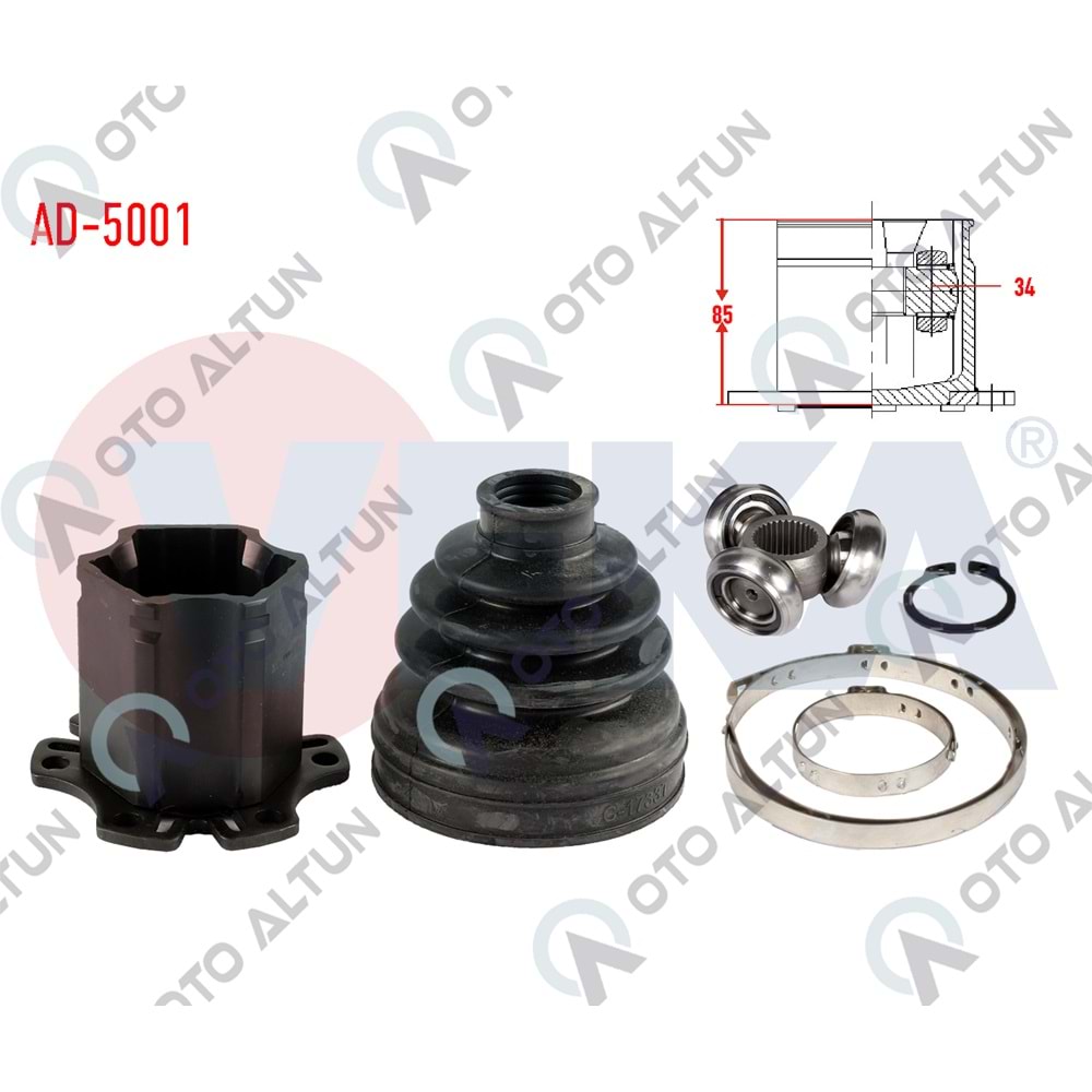 AKS KAFASI İÇ Passat 05-08 A4 OTOMATİK TRİPTONİK