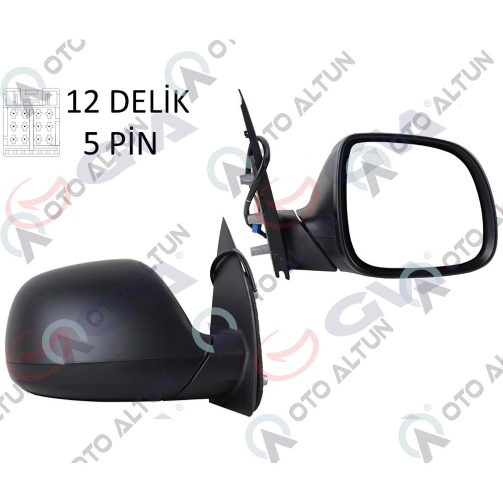 DİKİZ AYNASI DIŞ SAĞ T6 2010> ELK.ISITMALI 5 FİŞLİ KATLANMAZ TİP(SPJ MARKA)