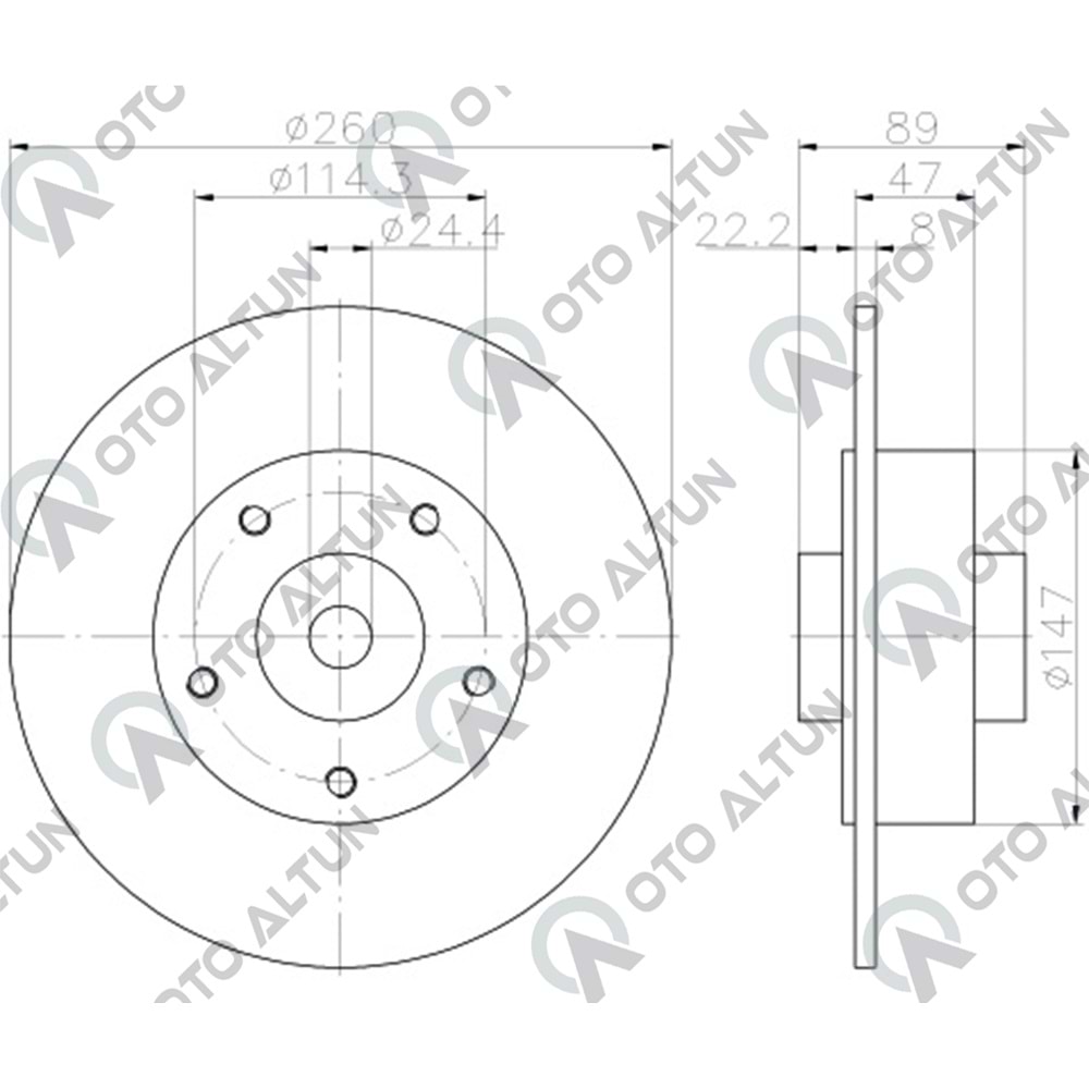 FREN DİSKİ ARKA RULMANLI FLUENCE **ADET**