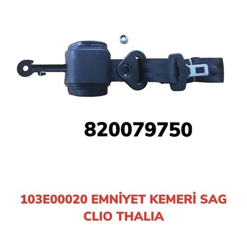 EMNİYET KEMERİ ÖN SAĞ CLIO II CLIO THALIA