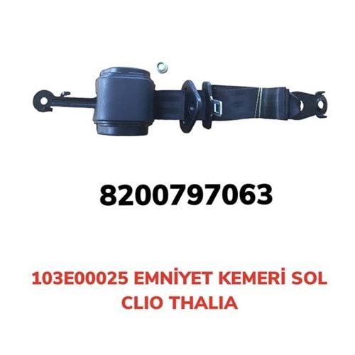 EMNİYET KEMERİ ÖN SOL CLIO II CLIO THALIA