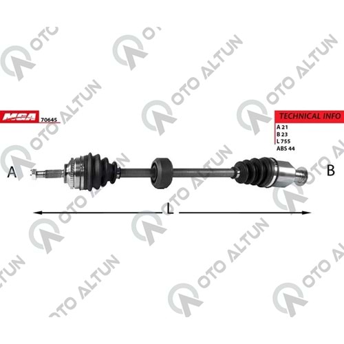 AKS SAĞ CLIO THALIA 44 DİŞ
