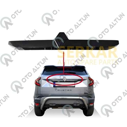 BAGAJ KAPAK ÇITASI RENAULT DUSTER **ARMASIZ-PARK SENSÖRLÜ-KAMERALI**