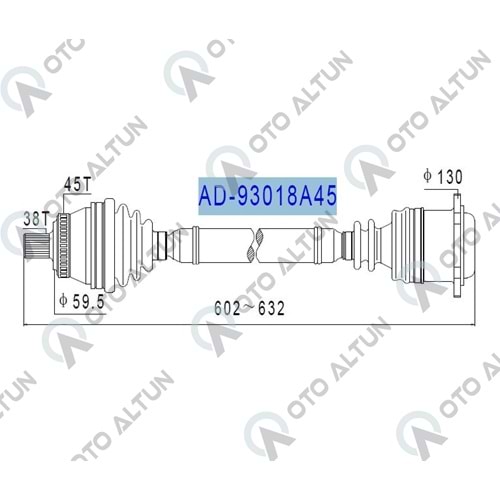 AKS KOMPLE SOL Passat 00-05 1.9 TDİ SuperB 2002-2007