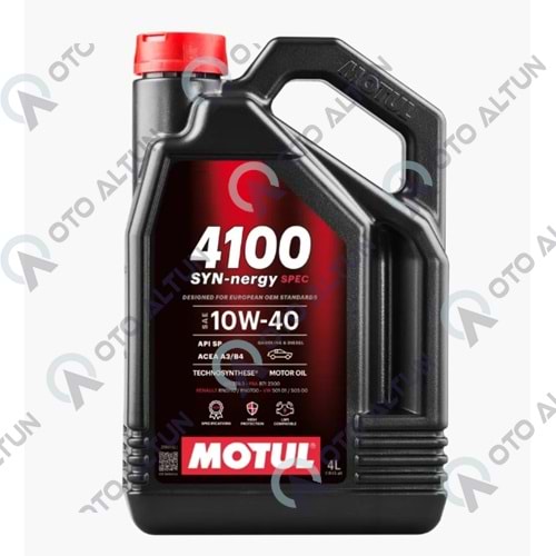 MOTOR YAĞI 10W40 4 LT 4100 SYN-NERGY SPEC