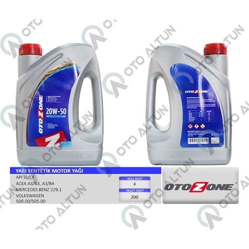 MOTOR YAĞI 20W50 3 LT