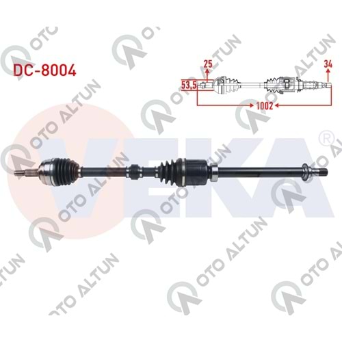 AKS SAĞ DUSTER II K9K 4x2 **OTOMATİK**